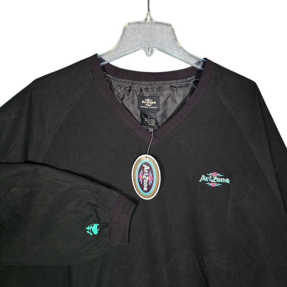 Vintage Arizona Beverages Pullover‎ Mens XL Black Promo Sweatshirt 90s Y2K NEW